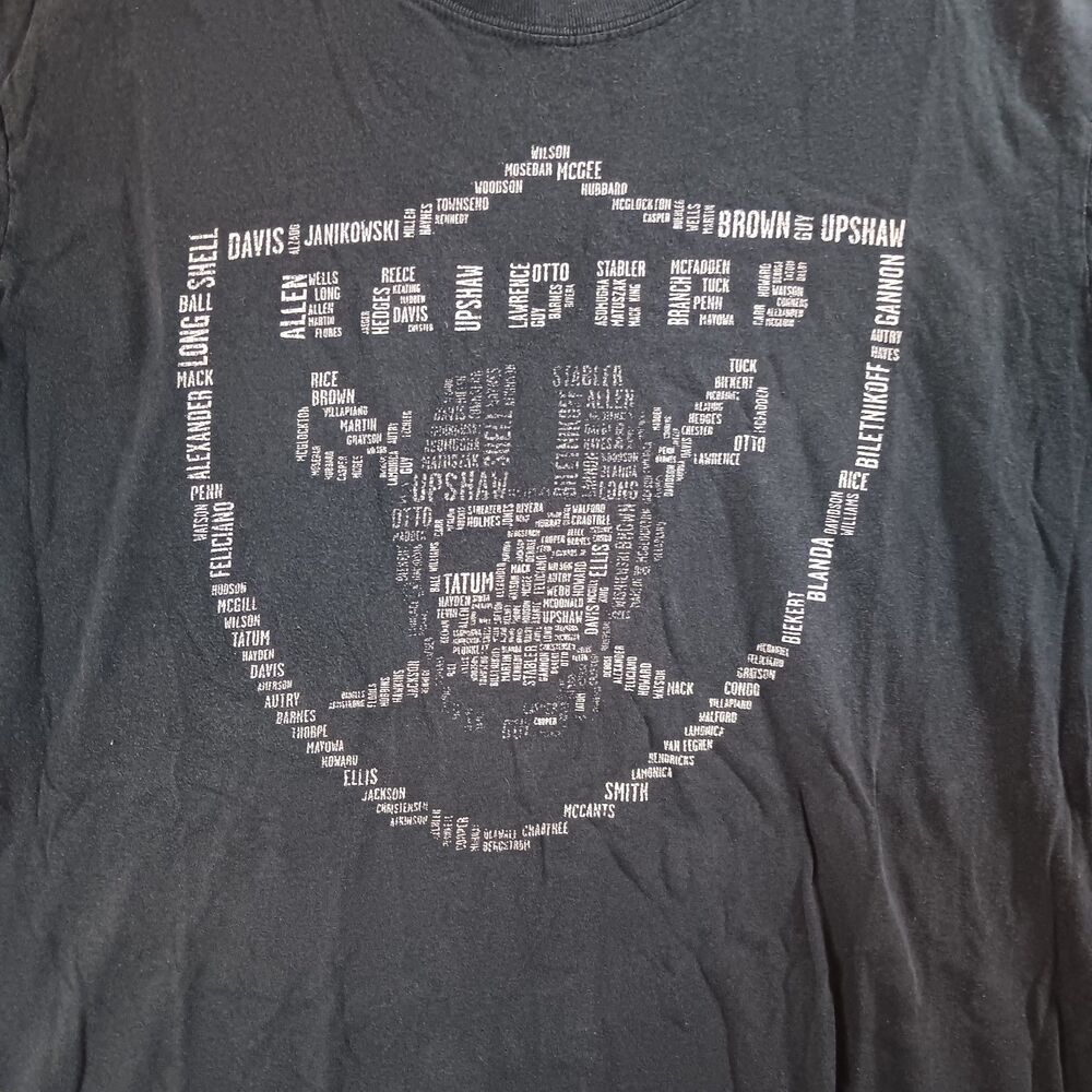 Las Vegas Oakland LA Raiders Mens Large T Shirt Football NFL Rice Long Allen